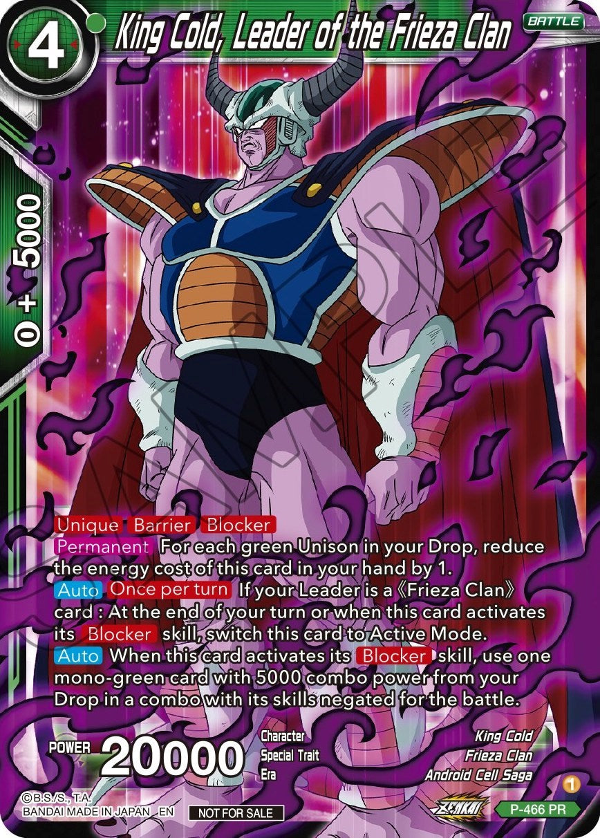 King Cold, Leader of the Frieza Clan (Z03 Dash Pack) (P-466) [Promotion Cards] | The Time Vault CA