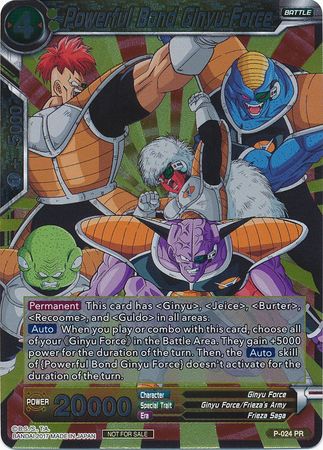 Powerful Bond Ginyu Force (P-024) [Promotion Cards] | The Time Vault CA