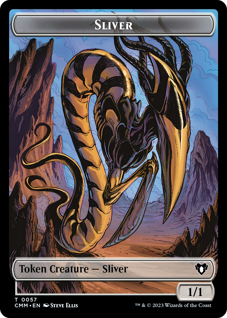 Copy (54) // Sliver Double-Sided Token [Commander Masters Tokens] | The Time Vault CA