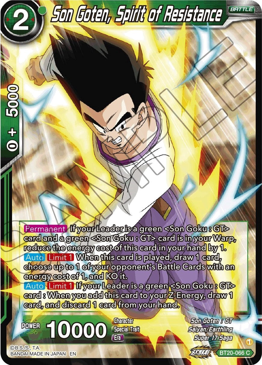 Son Goten, Spirit of Resistance (BT20-066) [Power Absorbed] | The Time Vault CA