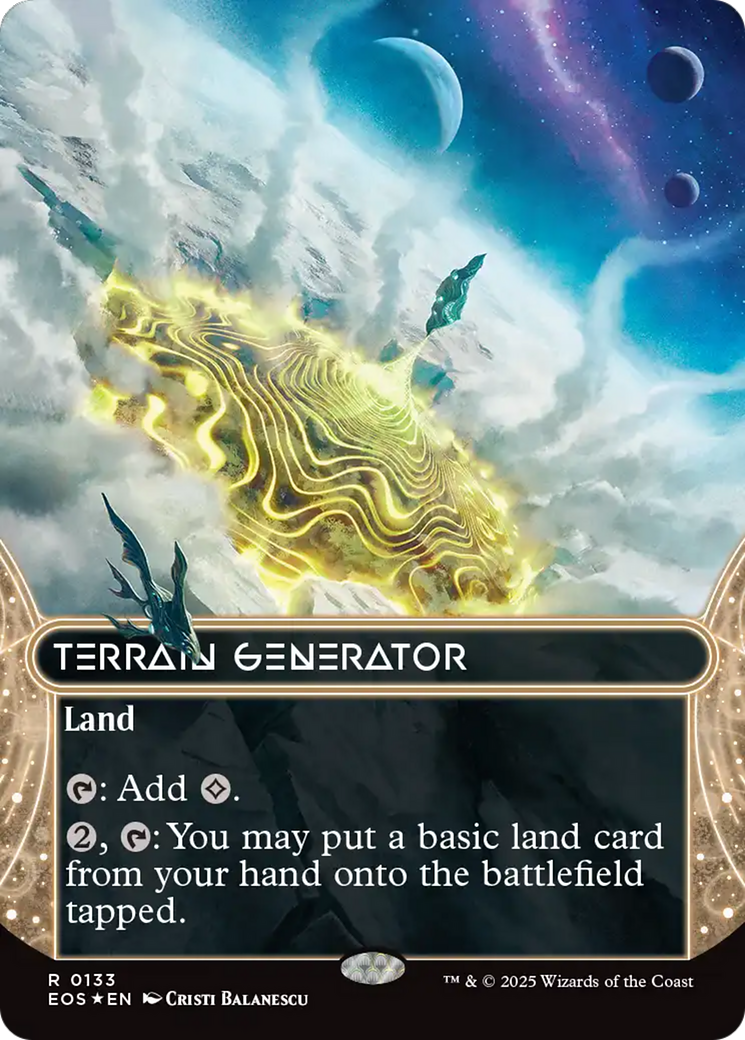 Terrain Generator (0133) (Borderless) (Galaxy Foil) [Edge of Eternities: Stellar Sights] | The Time Vault CA