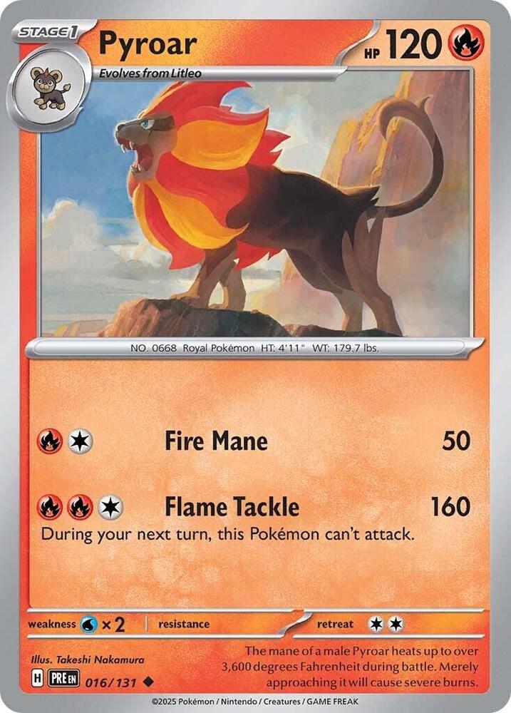 Pyroar (016/131) [Scarlet & Violet: Prismatic Evolutions] | The Time Vault CA
