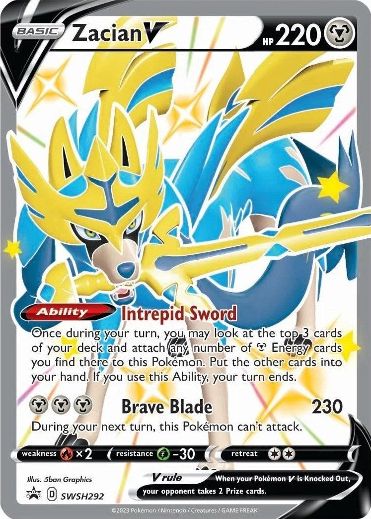 Zacian V (SWSH292) [Sword & Shield: Black Star Promos] | The Time Vault CA