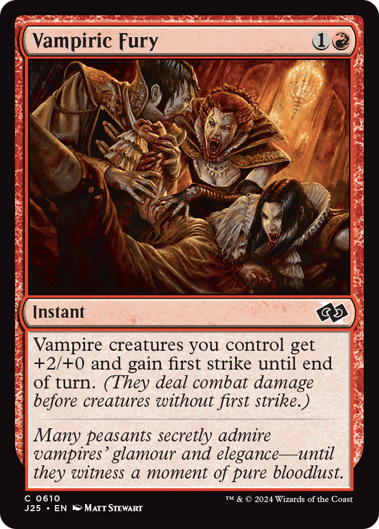 Vampiric Fury [Foundations Jumpstart] | The Time Vault CA
