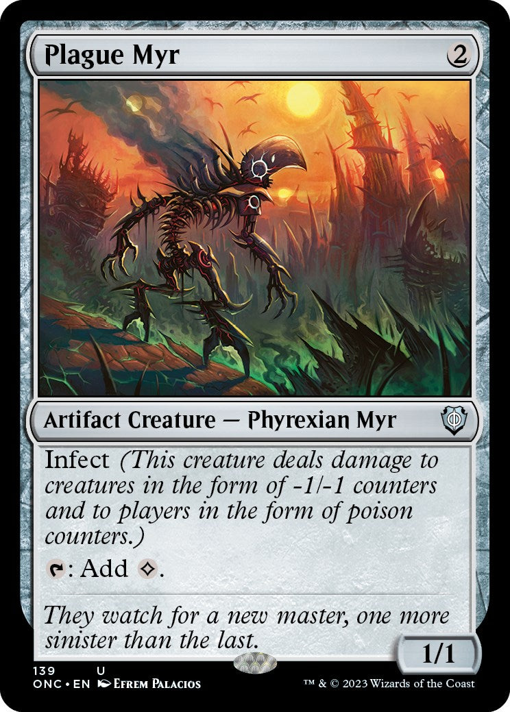 Plague Myr [Phyrexia: All Will Be One Commander] | The Time Vault CA