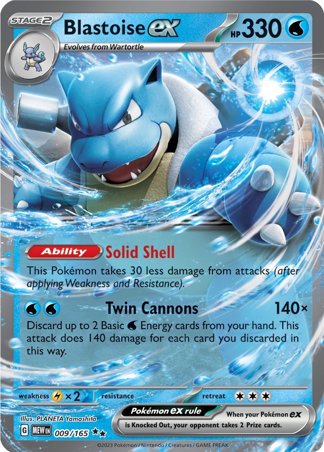 Blastoise ex (009/165) [Scarlet & Violet 151] | The Time Vault CA