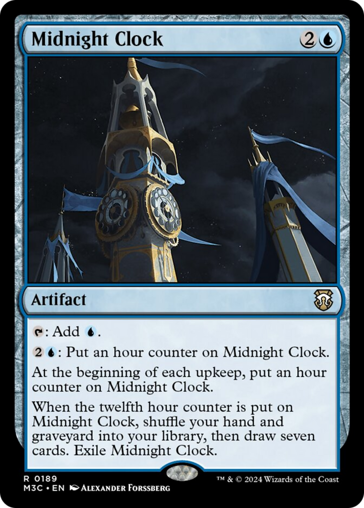 Midnight Clock (Ripple Foil) [Modern Horizons 3 Commander] | The Time Vault CA
