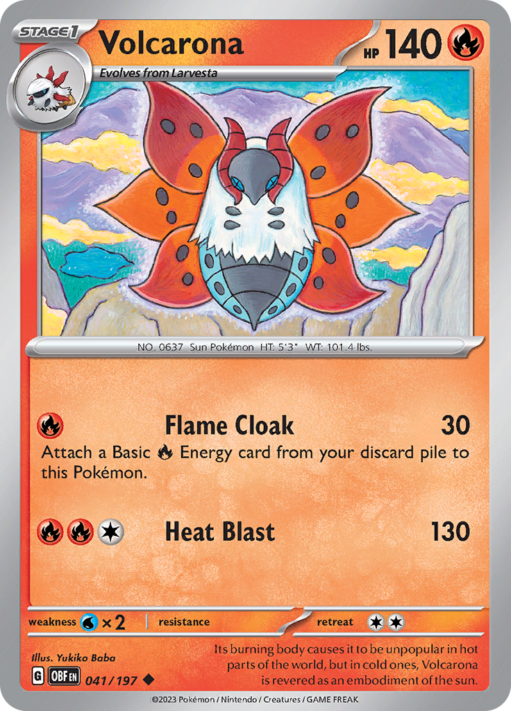 Volcarona (041/197) [Scarlet & Violet: Obsidian Flames] | The Time Vault CA