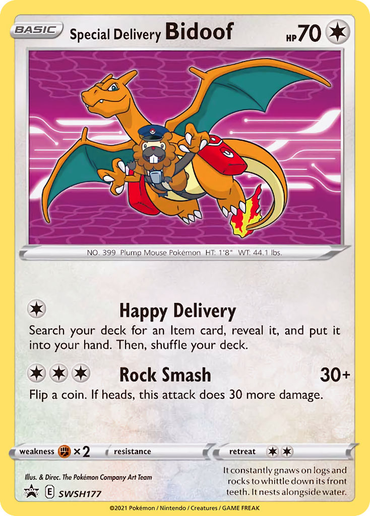 Special Delivery Bidoof (SWSH177) [Sword & Shield: Black Star Promos] | The Time Vault CA