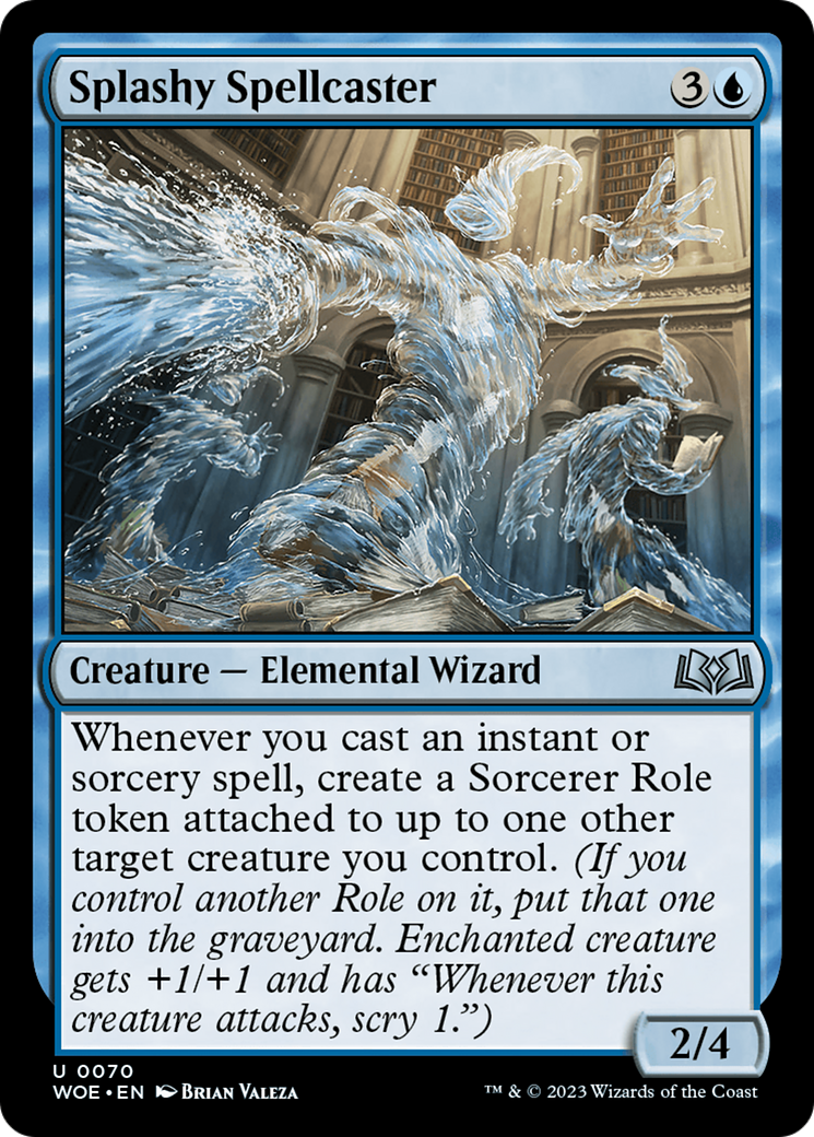 Splashy Spellcaster [Wilds of Eldraine] | The Time Vault CA