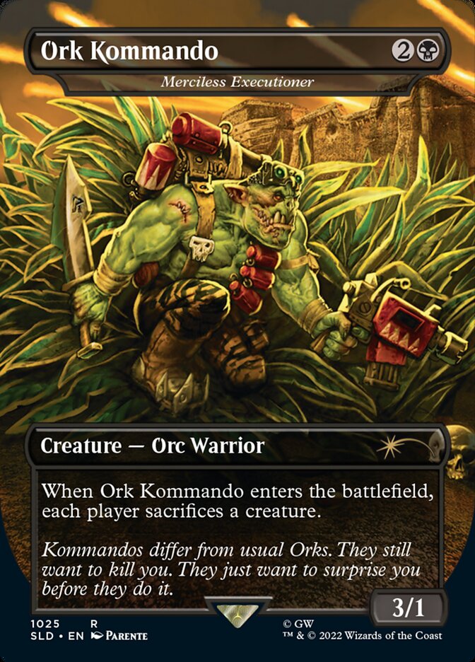 Ork Kommando - Merciless Executioner (Borderless) [Secret Lair Drop Series] | The Time Vault CA