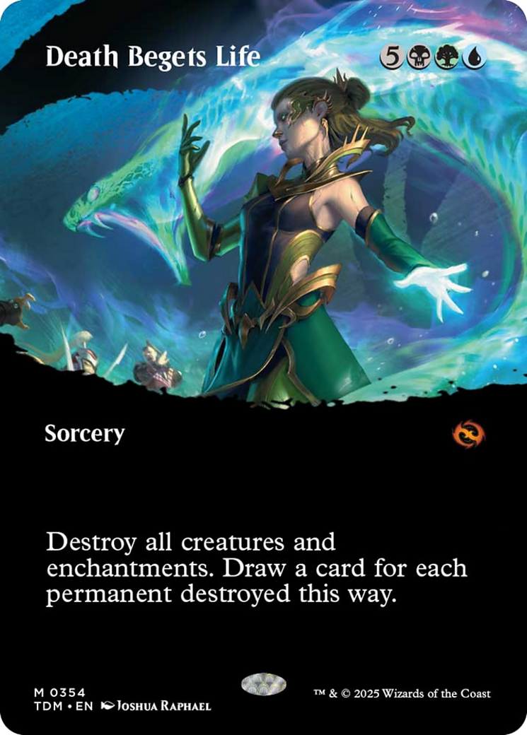 Death Begets Life (Borderless) [Tarkir: Dragonstorm] | The Time Vault CA