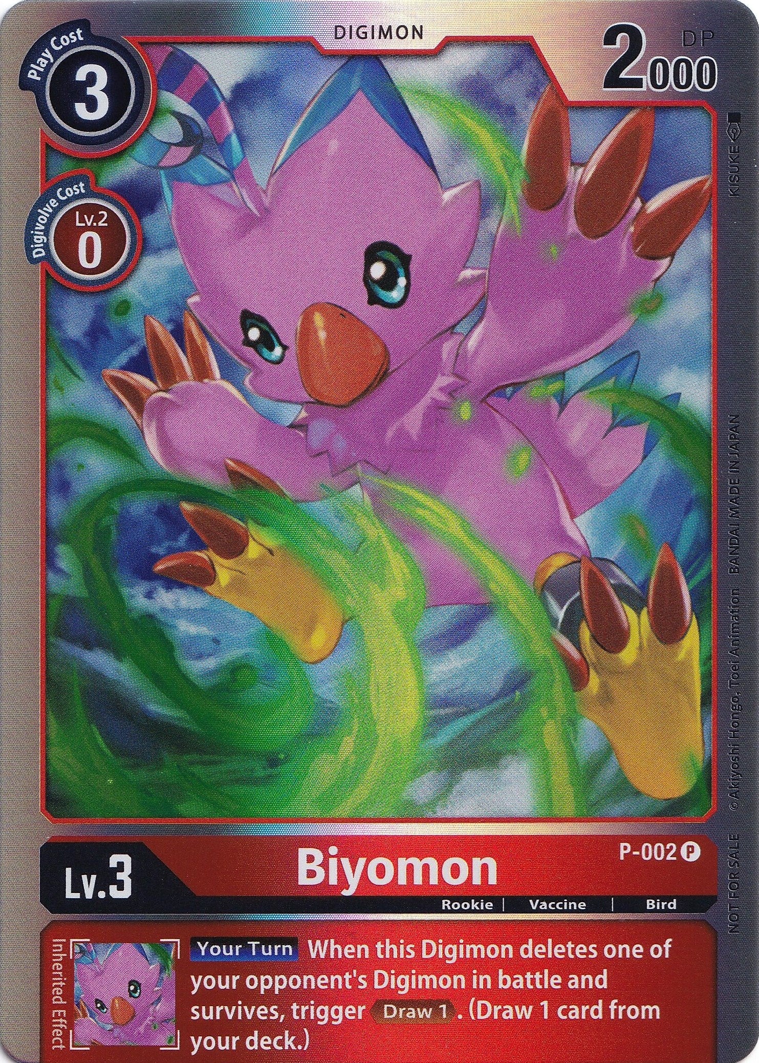 Biyomon [P-002] (Rainbow Foil) [Promotional Cards] | The Time Vault CA