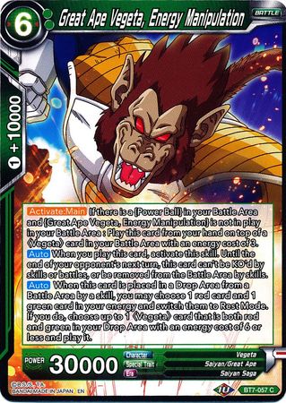 Great Ape Vegeta, Energy Manipulation (BT7-057) [Assault of the Saiyans] | The Time Vault CA