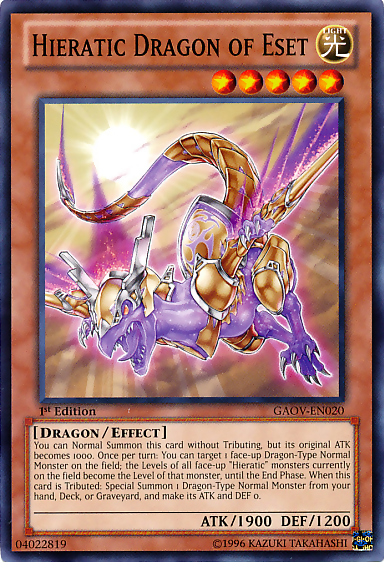 Hieratic Dragon of Eset [GAOV-EN020] Common | The Time Vault CA