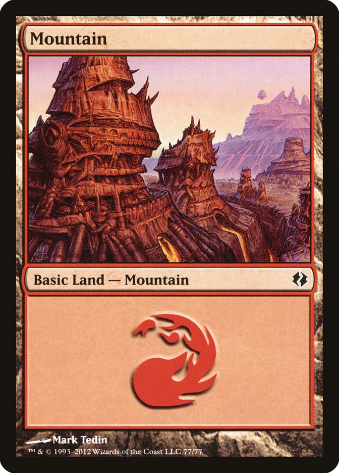 Mountain (77) [Duel Decks: Venser vs. Koth] | The Time Vault CA
