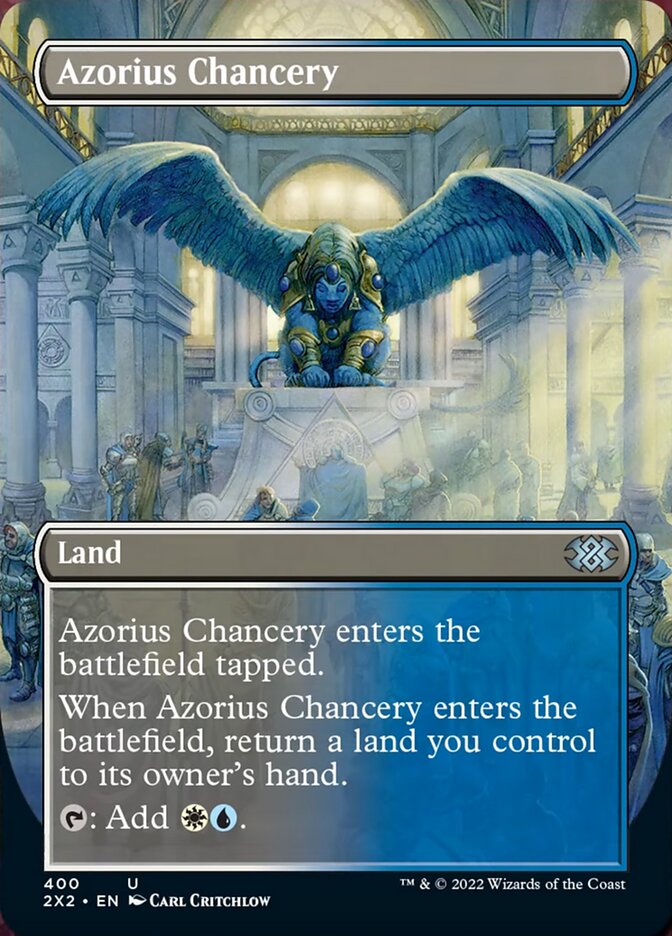 Azorius Chancery (Borderless Alternate Art) [Double Masters 2022] | The Time Vault CA