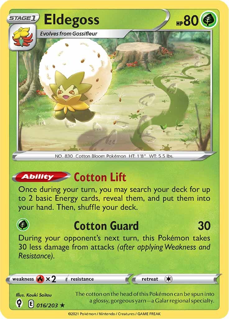 Eldegoss (016/203) (Theme Deck Exclusive) [Sword & Shield: Evolving Skies] | The Time Vault CA