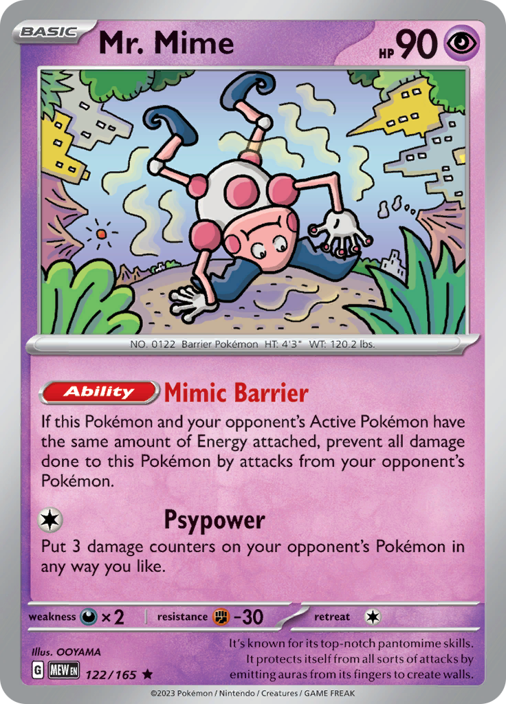 Mr. Mime (122/165) [Scarlet & Violet 151] | The Time Vault CA