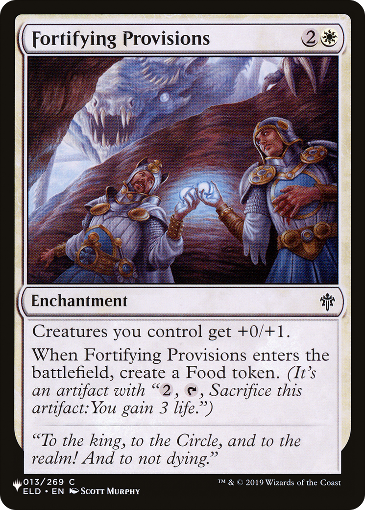 Fortifying Provisions [The List] | The Time Vault CA