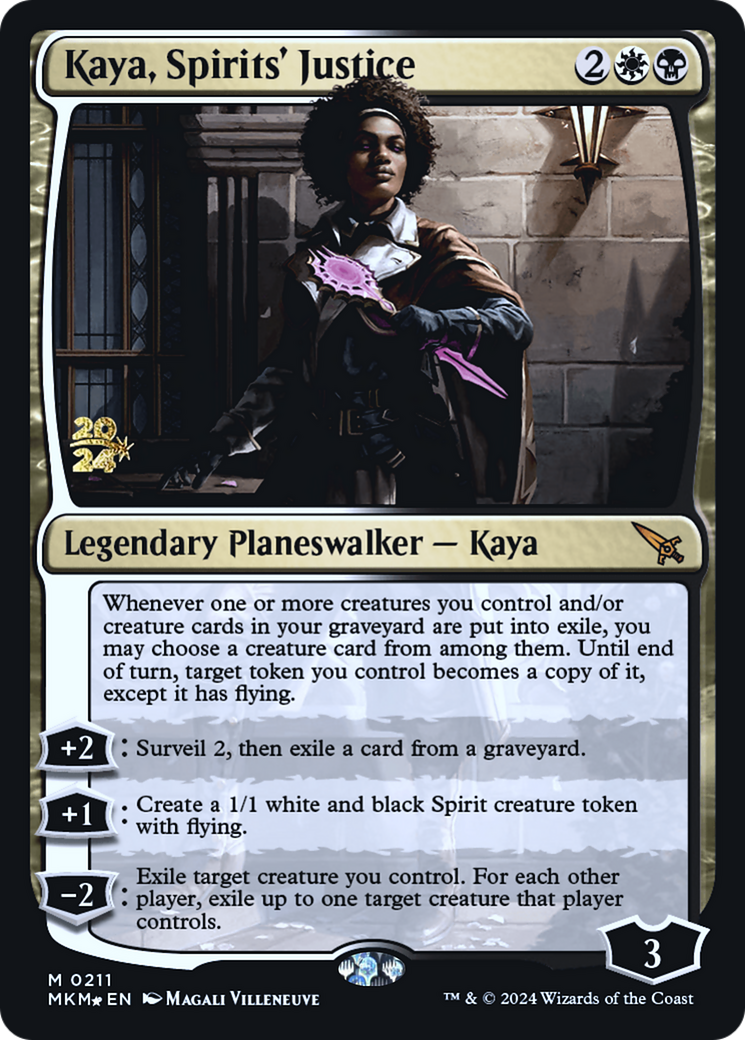 Kaya, Spirits' Justice [Murders at Karlov Manor Prerelease Promos] | The Time Vault CA