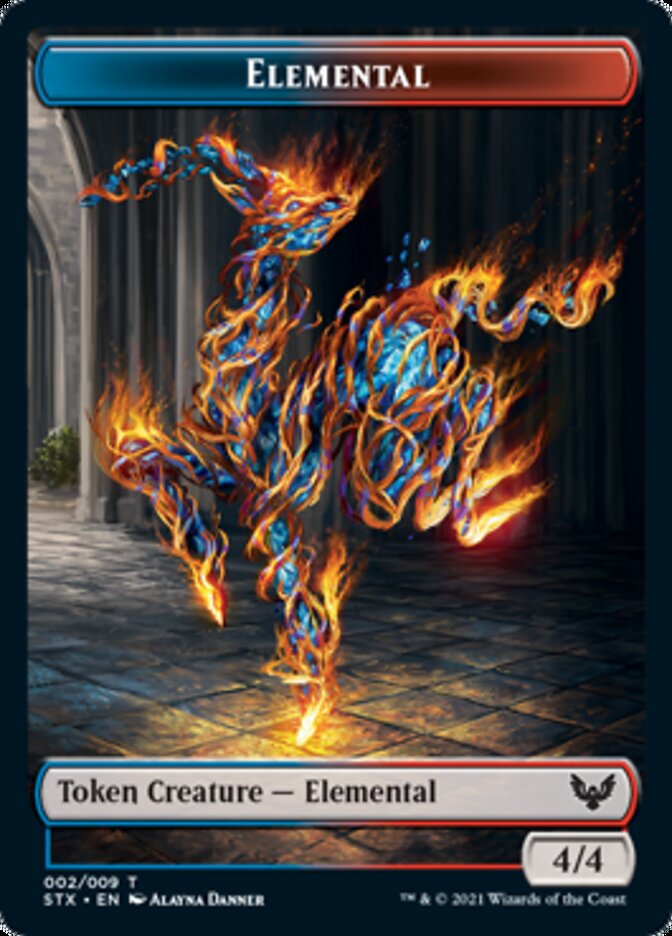 Elemental // Spirit Double-Sided Token [Strixhaven: School of Mages Tokens] | The Time Vault CA