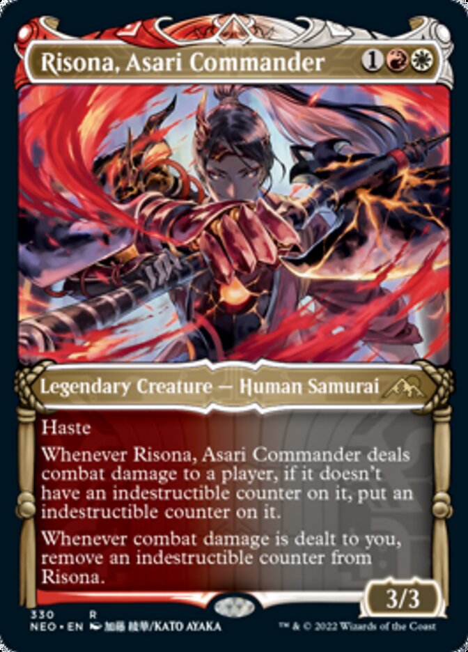 Risona, Asari Commander (Showcase Samurai) [Kamigawa: Neon Dynasty] | The Time Vault CA