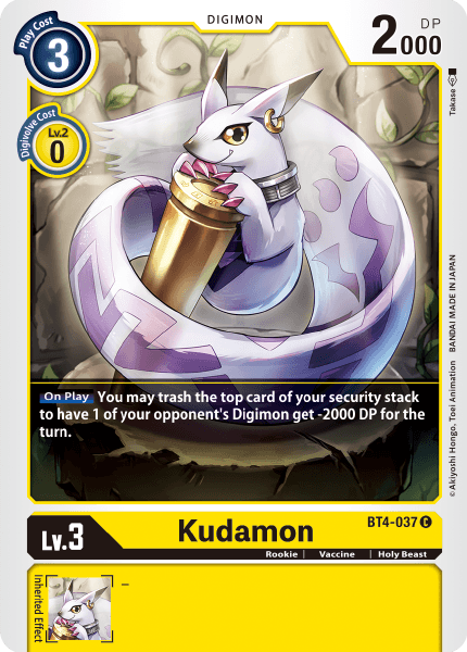 Kudamon [BT4-037] [Great Legend] | The Time Vault CA