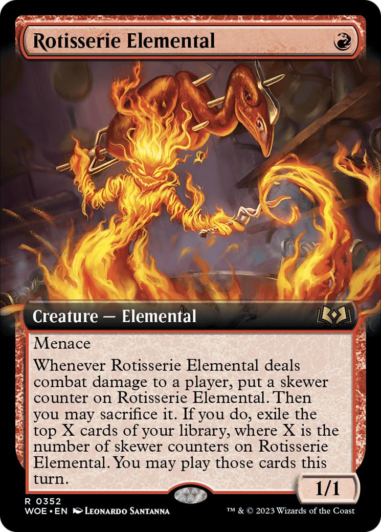Rotisserie Elemental (Extended Art) [Wilds of Eldraine] | The Time Vault CA