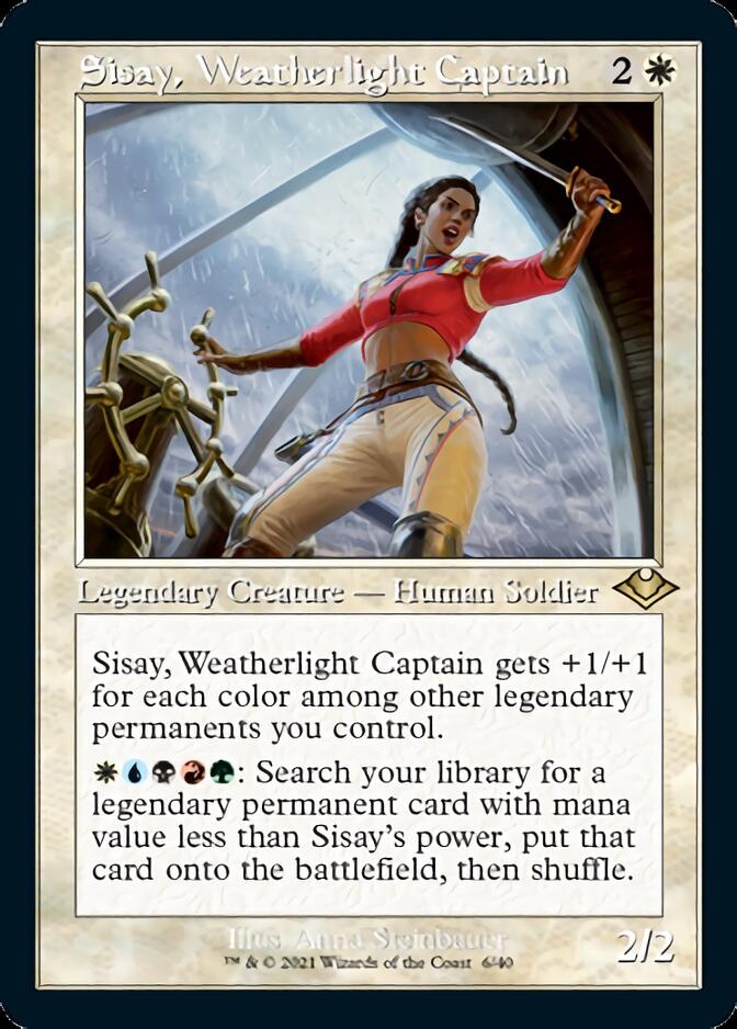 Sisay, Weatherlight Captain (Retro Foil Etched) [Modern Horizons] | The Time Vault CA
