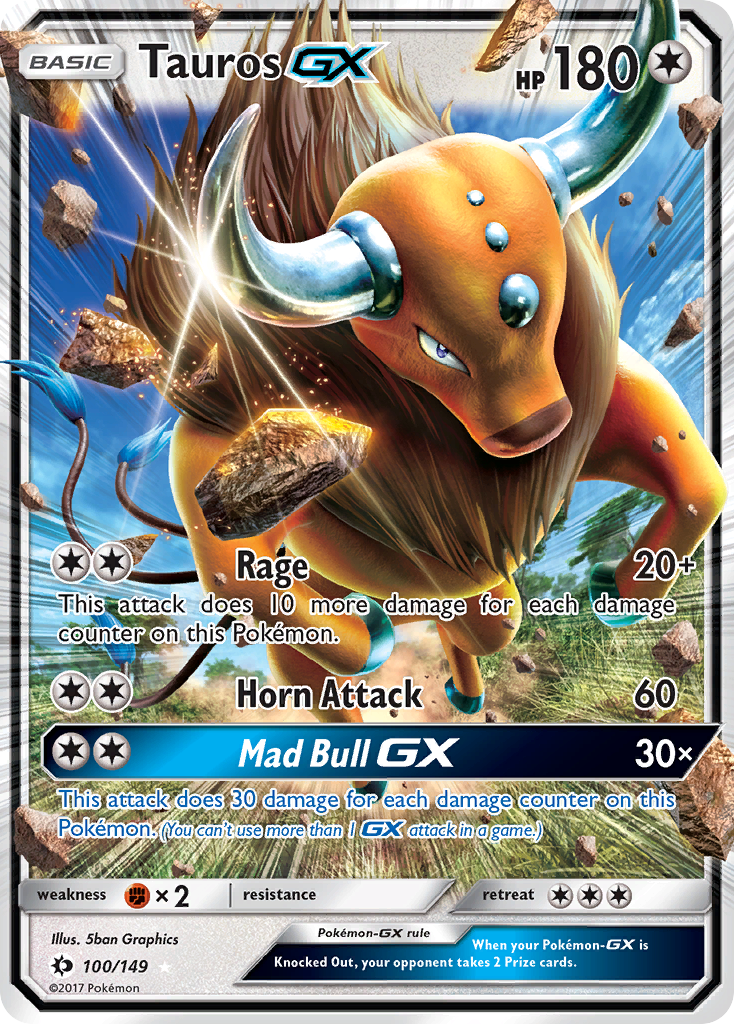 Tauros GX (100/149) [Sun & Moon: Base Set] | The Time Vault CA