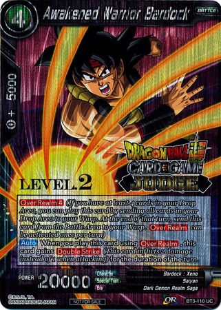 Awakened Warrior Bardock (Level 2) (BT3-110) [Judge Promotion Cards] | The Time Vault CA