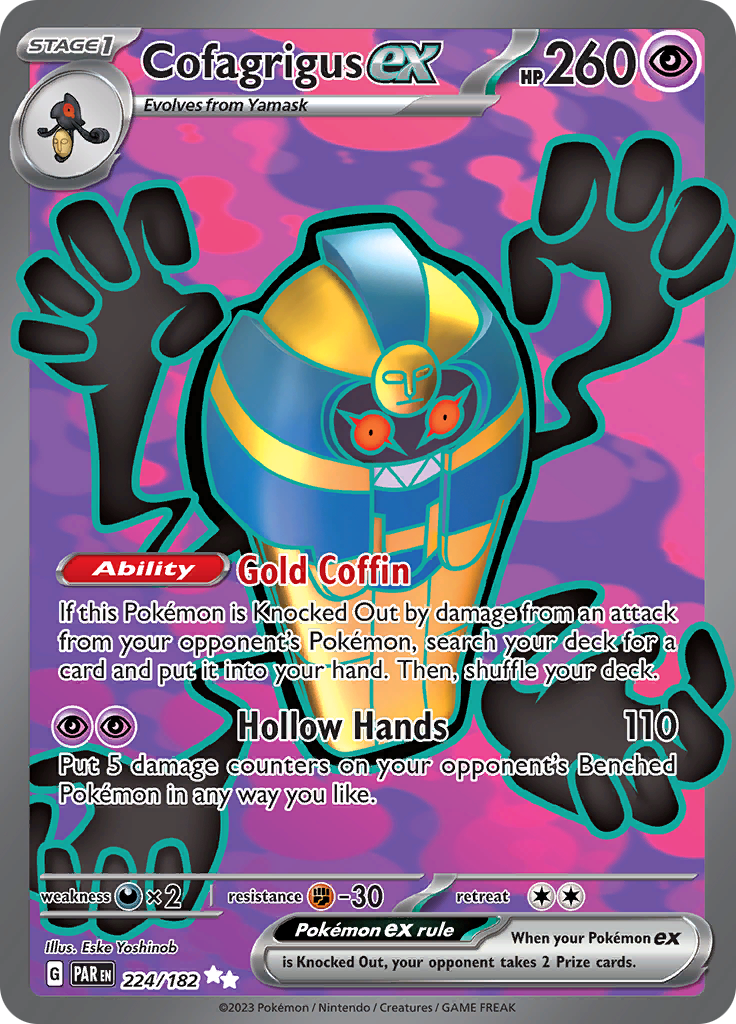 Cofagrigus ex (224/182) [Scarlet & Violet: Paradox Rift] | The Time Vault CA