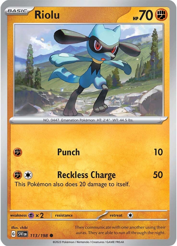 Riolu (113/198) [Scarlet & Violet: Base Set] | The Time Vault CA