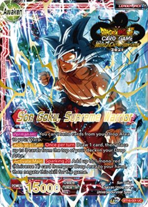 Son Goku // Son Goku, Supreme Warrior (2021 Championship 1st Place) (BT16-001) [Tournament Promotion Cards] | The Time Vault CA