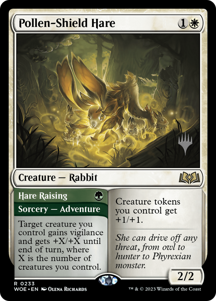 Pollen-Shield Hare // Hare Raising (Promo Pack) [Wilds of Eldraine Promos] | The Time Vault CA
