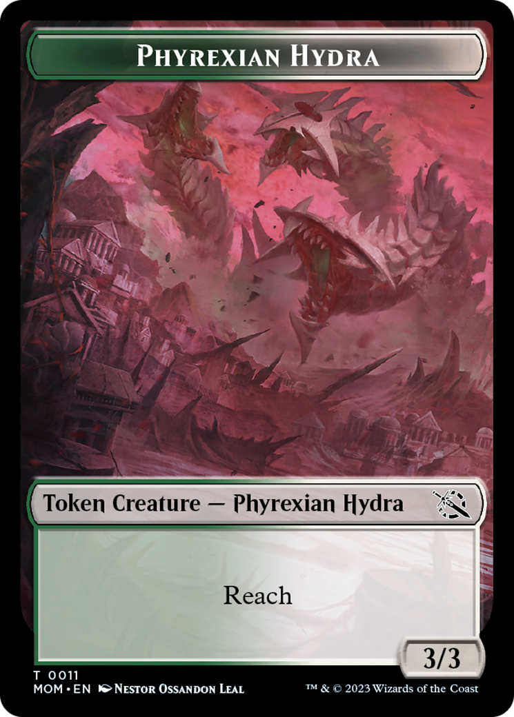 Monk // Phyrexian Hydra (11) Double-Sided Token [March of the Machine Tokens] | The Time Vault CA