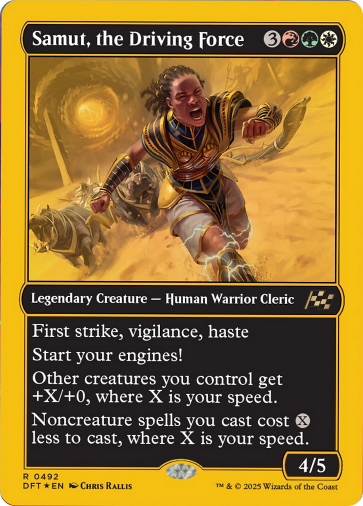 Samut, the Driving Force (First-Place Foil) [Aetherdrift] | The Time Vault CA