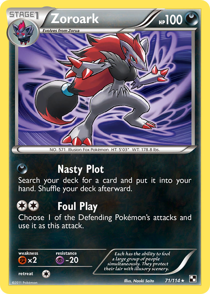 Zoroark (71/114) [Black & White: Base Set] | The Time Vault CA