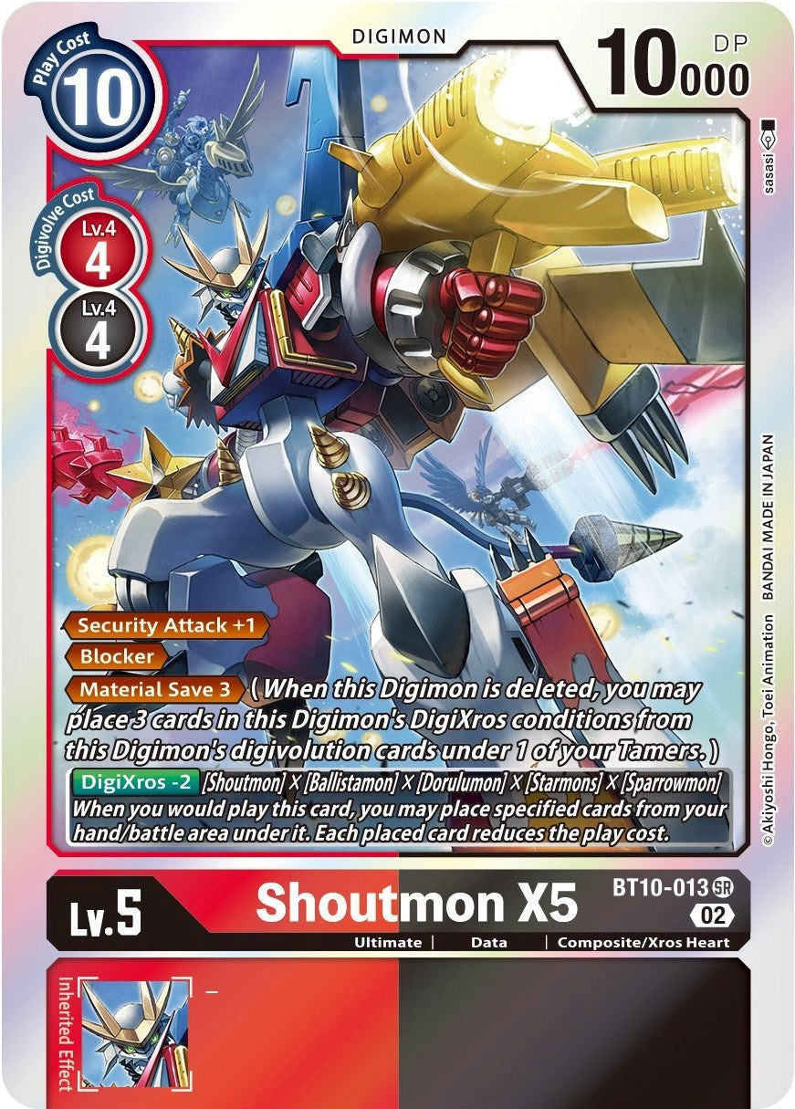 Shoutmon X5 [BT10-013] [Xros Encounter] | The Time Vault CA