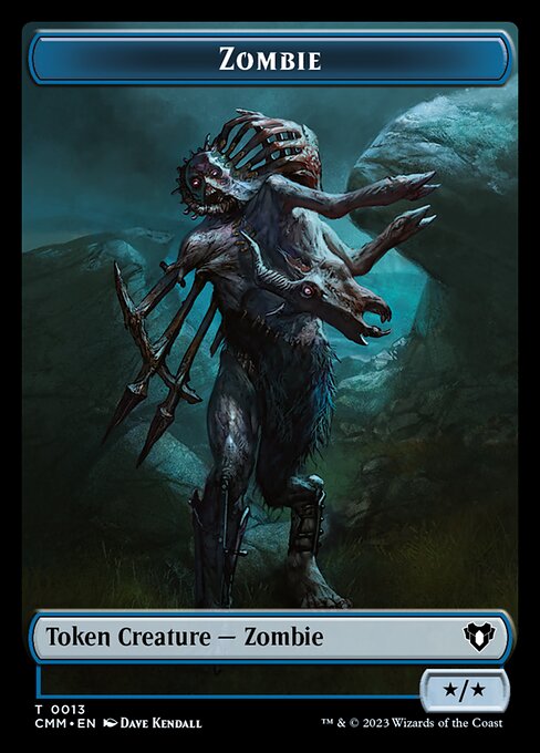 Human Soldier // Zombie (0013) Double-Sided Token [Commander Masters Tokens] | The Time Vault CA