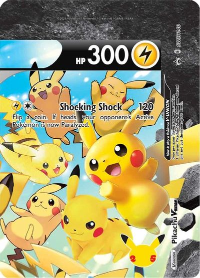 Pikachu V-UNION (SWSH140) (Celebrations) [Sword & Shield: Black Star Promos] | The Time Vault CA