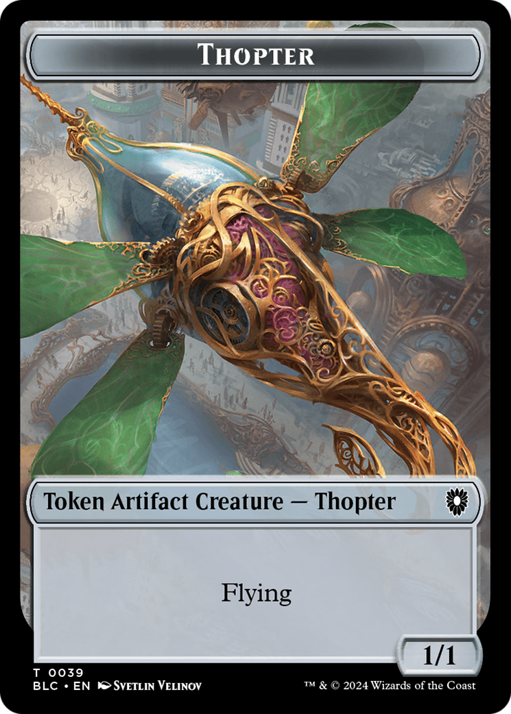 Goblin // Thopter Double-Sided Token [Bloomburrow Commander Tokens] | The Time Vault CA