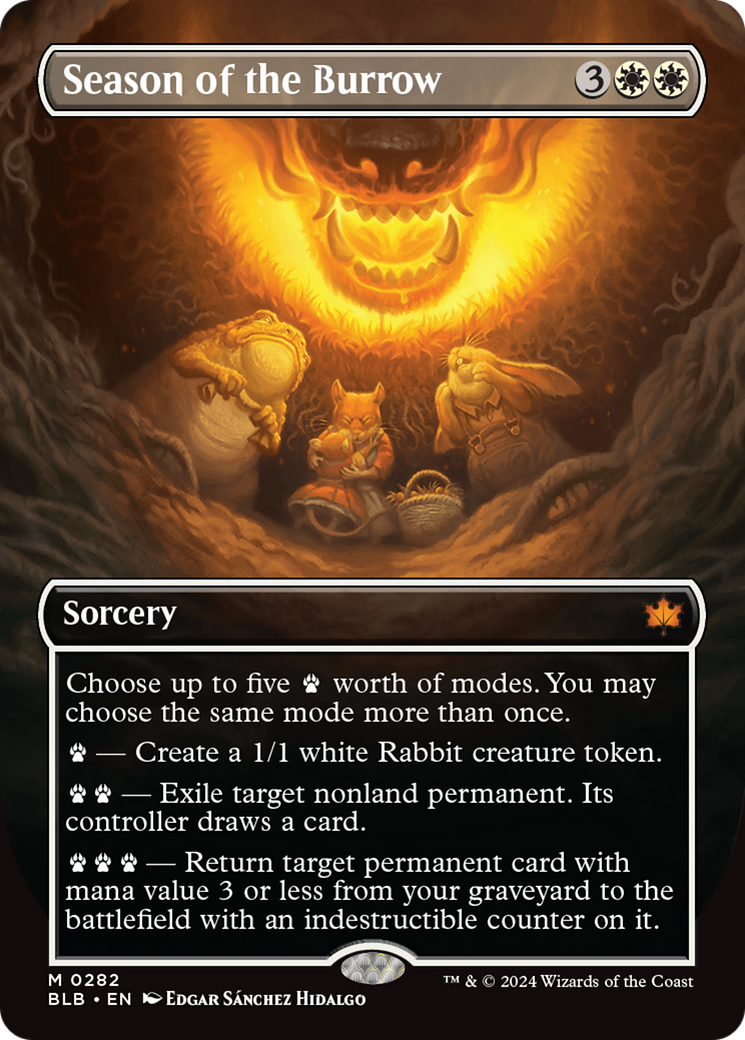 Season of the Burrow (Borderless) [Bloomburrow] | The Time Vault CA