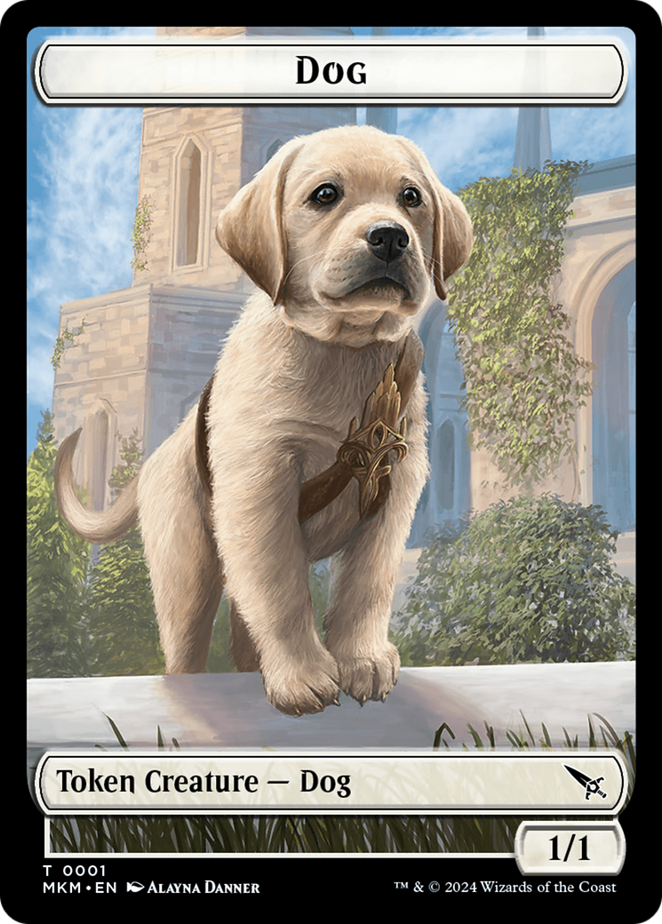 Detective // Dog Double-Sided Token [Murders at Karlov Manor Tokens] | The Time Vault CA