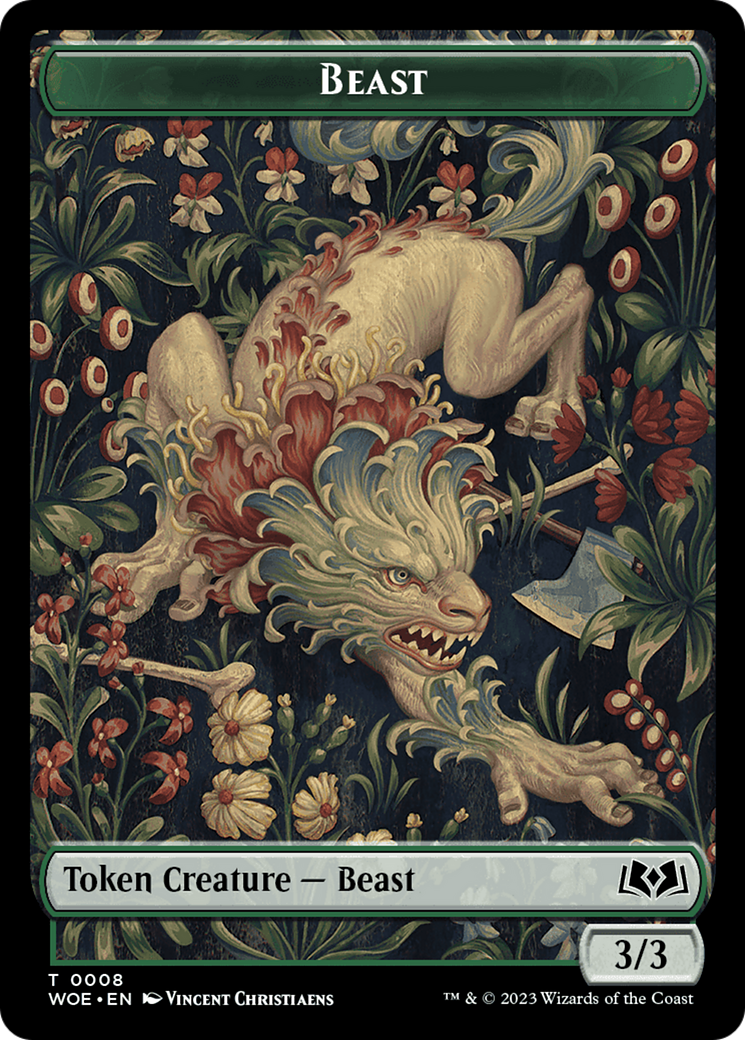 Beast Token [Wilds of Eldraine Tokens] | The Time Vault CA