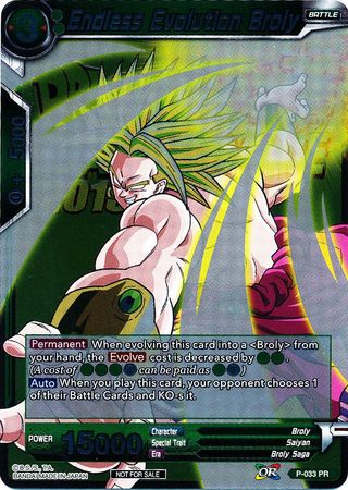 Endless Evolution Broly (Metallic Foil) (Event Pack 2018) (P-033) [Promotion Cards] | The Time Vault CA