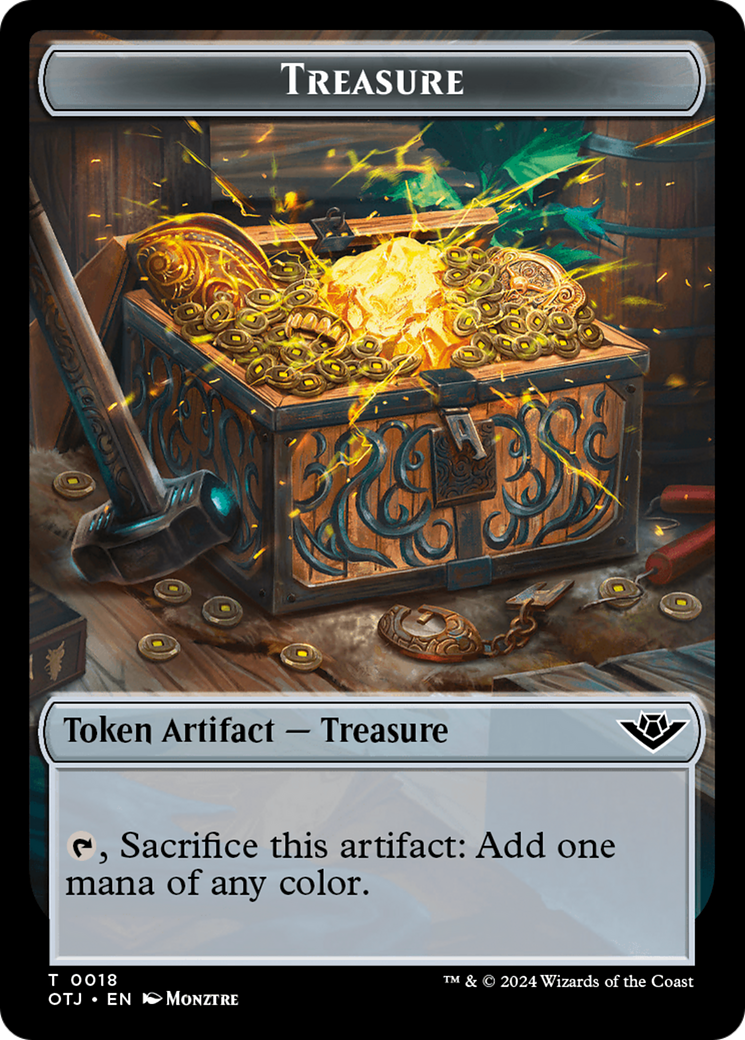 Treasure // Meteorite Double-Sided Token [Outlaws of Thunder Junction Tokens] | The Time Vault CA