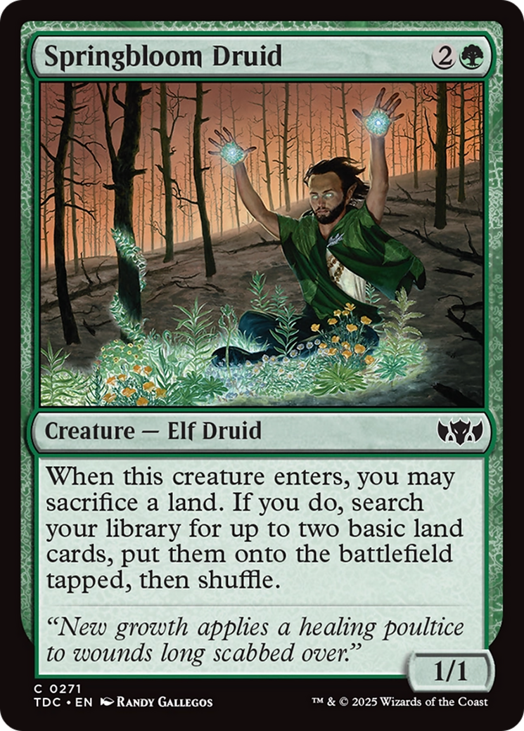 Springbloom Druid [Tarkir: Dragonstorm Commander] | The Time Vault CA