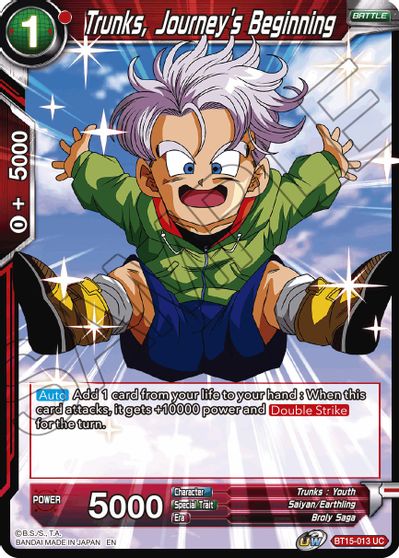 Trunks, Journey's Beginning (BT15-013) [Saiyan Showdown] | The Time Vault CA